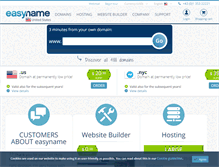 Tablet Screenshot of easyname.com