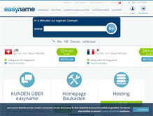 Tablet Screenshot of easyname.ch